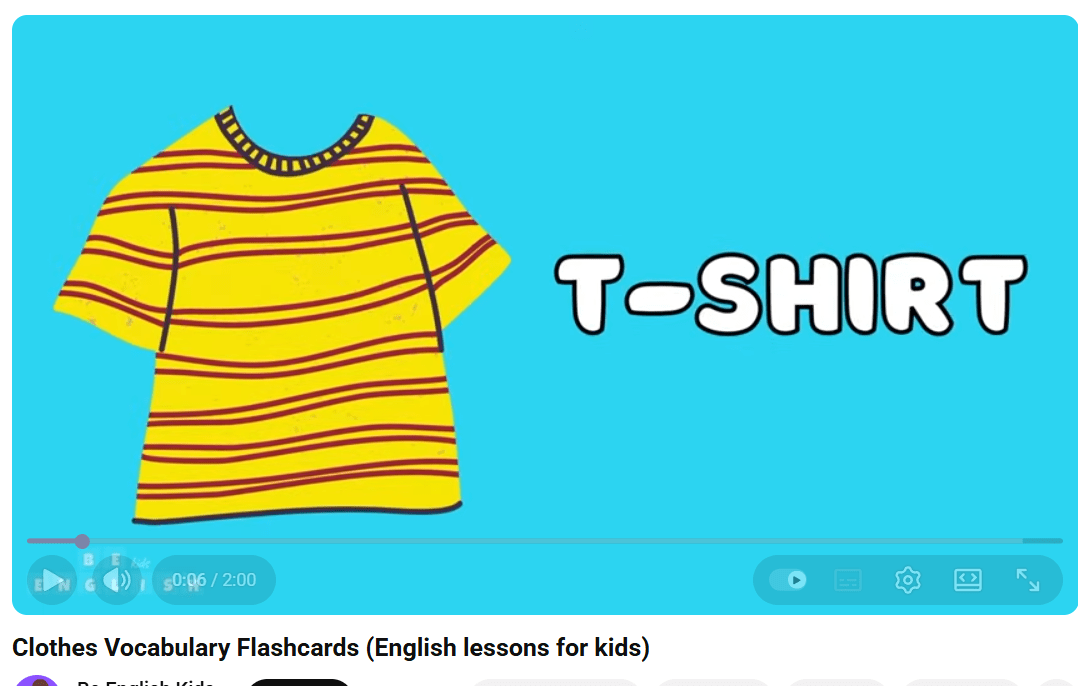 Clothes Vocabulary Flashcards